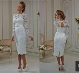 Knee length long back wedding dress Knee length long back wedding dress