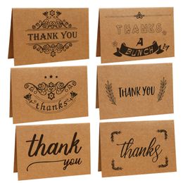 Vintage Brown Wedding Party Thank You Kraft Cards Wholesale Greeting Cards Festive Event Supplies