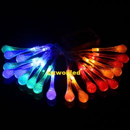 LED Fairy Light 20 LED battery Powered Water Drop String Lights for Wedding Christmas Party Festival Decoration