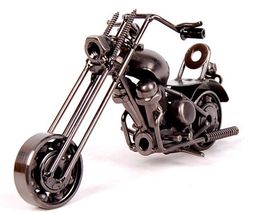 -2016 venda quente desktop decoração artesanal ferro motocicleta modelo moto metal artesanato presentes de natal lembranças m33