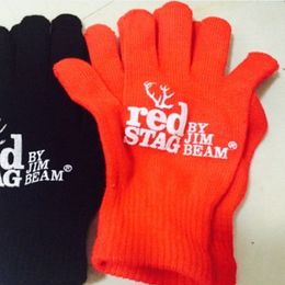 Custom Knitted Gloves Acrylic Fabric Five Fingers Gloves Wholesale Can Print Your Logo On It Promotional Product Free Shipping