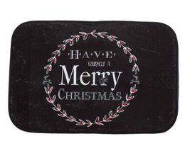 40*60cm Black Christmas Bath Mats Anti-Slip Rugs Coral Fleece Carpet For For Bathroom Bedroom Doormat Online