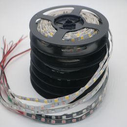 Narrow Side 5MM 5730 SMD 300LEDs 5m waterproof IP65 LED Strip Light Black/White PCB DC12V 60LEDS/M