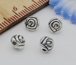 Free 500Pcs Tibetan Silver Flower Spacer Beads For Jewelry Making 5x5mm