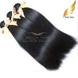 8a 10 34 100 straight hair weaves malaysian hair 4pcs lot virgin humanhair extensions natural color bellahair