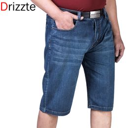 Wholesale-Drizzte Men 38 40 42 44 46 48 50 52 Plus Jeans Shorts Summer Short Work Blue Denim Jean Big & Tall Trousers Pants