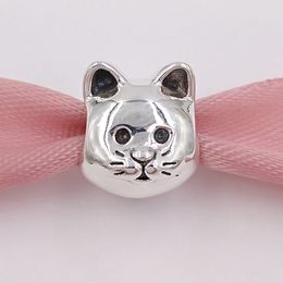 Andy Jewel Authentic 925 Sterling Silver Beads Curious Cat Charm Fits European Pandora Style Jewellery Bracelets & Necklace 791706