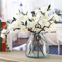 Mini Kirschen 40cm / 15.75 "Länge künstliche Blumen Kirschblüte Sakura 3 Stiele für Hochzeit Mittelstücke 4 Farben erhältlich