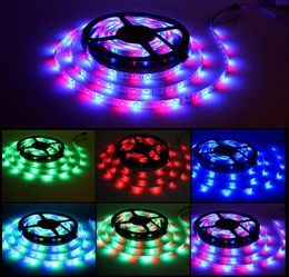 2016 3528 SMD Waterproof 60 LEDsM 300LEDs Warm Cool White Red Green Blue Yellow RGB Flexible LED Strip Light with 44key IR Remote +12V power