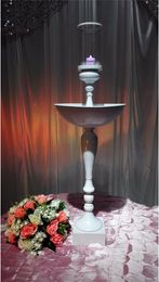 White candle holder Centrepieces with flower bowl for wedding table decor