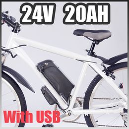 24v 20ah electric bike battery , 500W Samsung 24v ebike battery bottle case with USB Lithium ion EU and US Free Customs