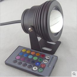 10W 12v Underwater RGB Led Light 1000LM Waterproof IP68 fountain pool Lamp Lights 16 Colour change With IR Remote controller