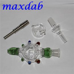 Hookah Nectar bong with domeless quartz Nail 14mm oil rigs glass bongs water Pipes recycler bubble