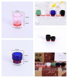 Pyrex Glass Drip Tip 810 Premium Glass Drip Tips 6 Colours Long Short Mouthpiece for 810 Thread Atomizers Tank RDA TFV8 Prince Accessories