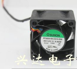 Sunon PF38281BX-D010-S99 12V 9.6W 38*38*28mm 0.8A 4 wire wind cooling fan