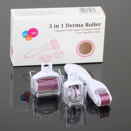 Skin Care Kit 3 In 1 Micro Derma Roller Rejuvenation Derma Rollers and Micro Needle Titanium 180/600/1200(0.25-2.5mm) Needles