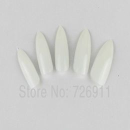 Wholesale-New Arrivals salon DIY natural acrylic nail tips, full cover false stiletto nails,500 pcs+100 pcs fake nail,free shipping