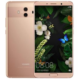 Original Huawei Mate 10 4G LTE Cell Phone 6GB RAM 128GB ROM Kirin 970 Octa Core Android 5.9 inch Screen 20.0MP AI HDR OTG NFC 4000mAh Fingerprint ID Smart Mobile Phone