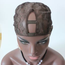 wholesale fast top grade full lace wig caps for making wigs stretch lace with adjustable straps back weaving cap