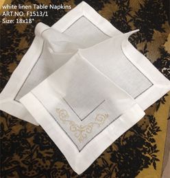 Home Textile 12PCS/Lot Elegant French styling white linen Table Napkin18"x18"Wedding decoration Best Quality makes any guest feel welcome