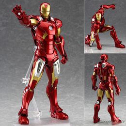 The Avenger Iron Man Age of Ultron MK42 Mark XLIII Armor Figma 217 Marv Acción Anime Figuras Regalos para niños Juguetes 26cm PABIToyFirm