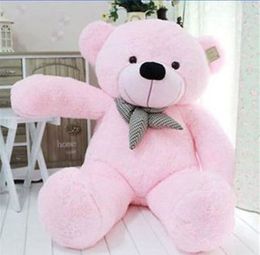 Urso de pelúcia gigante de pelúcia 39" gigante de 100 cm grande rosa brinquedo de boneca 100% algodão