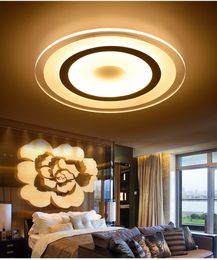 Modern Led Ceiling Lights Surface Mounted Lamp Living Room Bedroom Round Dimming Ceiling Lamp Home Luminaire Remote Control 110V 220V