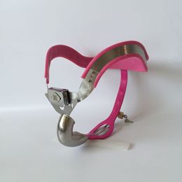 chastity belt underwear male chastity belts devices New stainless steel pink silicone liner belt penis bondage cock cage sex toys