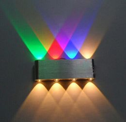 Indoor Fashion LED Wall Lamp 8W Warm Cold White Green Blue Red Decorate sconce bedroom Light reading wall lamp decoration light AC85~265V