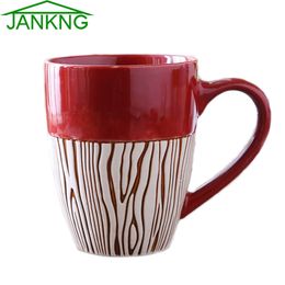 JANKNG 410mL Colorful Ceramic Coffee Mugs Cup Provence Style Painted Cup Coffee Mug Milk Tea Bottle Cup Elegance Mug Girl Gift