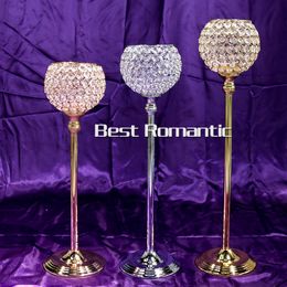 High quality gold iron Flower Ball Metal stand Wedding table Centrepieces