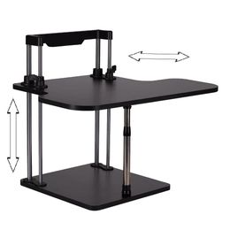 Sit/Stand Desk Riser Height Adjustable Lightweight Standing Laptop Desk Notebook/Monitor Holder Stand With Keybaord tray