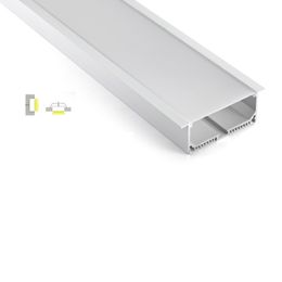 50 X 1M sets/lot anodized silver Aluminium profile led strip light and Super wide T channel extrusion for ceiling or wall light