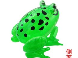 LED inflatable Frog Lighted up Kids Funny Toys bouncing Frogs Outdoor baby swim pool Toy