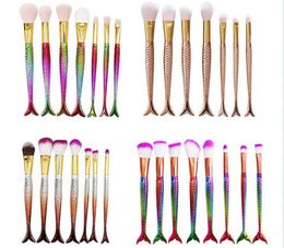 The Colour of the sea boutique Mermaid make up brush 7 pcs = 1set Mermaid make up brush