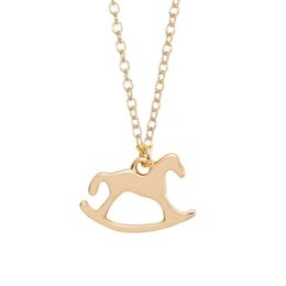 10pc Cute Animal Accessories Lovely Horse in Cradle Pendant Necklaces Long Chain Necklace for Women Kids Sailor Fashion Jewelry Lovers Necklace