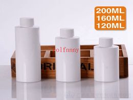 Fast Shipping 120ml 160ml 200ml white/Aluminum cap bottle, bath foam liquid shampoo emulsion bottle