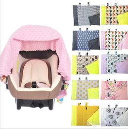 Baby Blankets INS Car Seat Cover Nursing Breastfeeding Canopy Shoping Cart Covers Infant Stroller Sleep Buggy Canopy High Chair Cover B2829