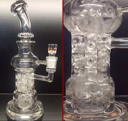 2024 tiktok complex design leisure glass bong swiss pillar can glass water pipes fab egg holes high quality oil rigs glass bong hookah