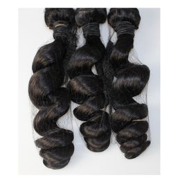 original human hair weave Promotion Cheveux brésiliens vague lâche armures 8A extensions de cheveux humains de haute qualité péruvienne malaisienne indienne cambodgienne cheveux brésiliens