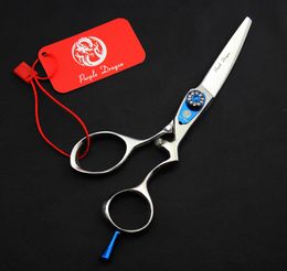 565# 5.5'' Brand Purple Dragon TOP GRADE Diamante Hairdressing Scissors 440C Home & Salon Barber's Cutting Scissors Hair Shears