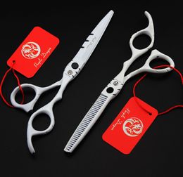 509# TOPPEST 6.0 Inches White Hairdressing Scissors JP 440C 62HRC Home & Salon Cutting Scissors Thinning Shears Hair Scissors