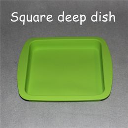 5pcs silicone square deep tray square shape trays 8 x8 food grade silicone pans container concentrate square silicone tray