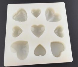 2pcs Heart Shape Cabochon Silicon Mould Mould For Epoxy Resin Gemstone Jewellery Making Tool DIY Craft Accessories