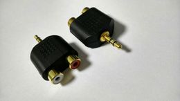 6 x pcs 2 RCA Female Jack to 3.5mm Plug Stereo Male connector