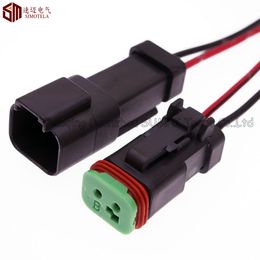 Black Deutsch DT06-2S-EP06 and DT04-2P-CE05 2Pin Engine/Gearbox waterproof electrical connector plug for car,bus,truck,boats