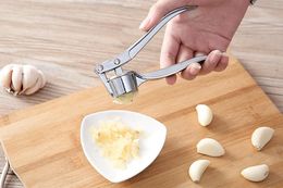 New Arrival Stainless Steel Garlic Press Kitchen Accessories Gadegts Cooking Vegetable Tools Garlic Peeler Crusher Descascador