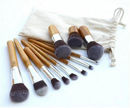 Pro Comestic Brush 11pcs Nice Handle Synthetic Makeup Brushes Lits Powder Tools DHL Free ship
