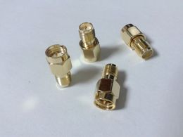 100pcs brass SMA male plug to RP-SMA female plug RF coaxial connector