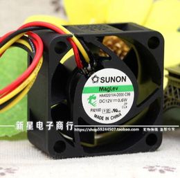 SUNON HA40201V4-D000-C99 40*40*20 4cm 12V 0.6W 3 wire ultra quiet cooling fan